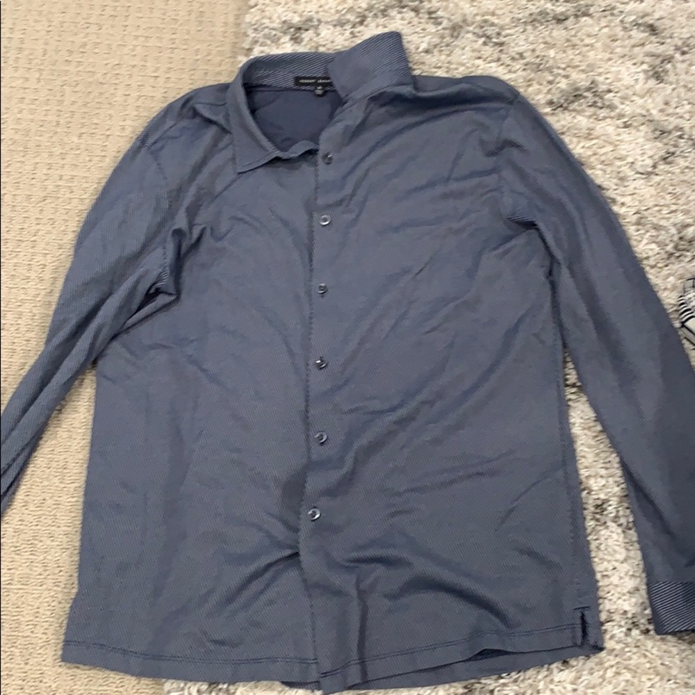 Blue bottom down shirt